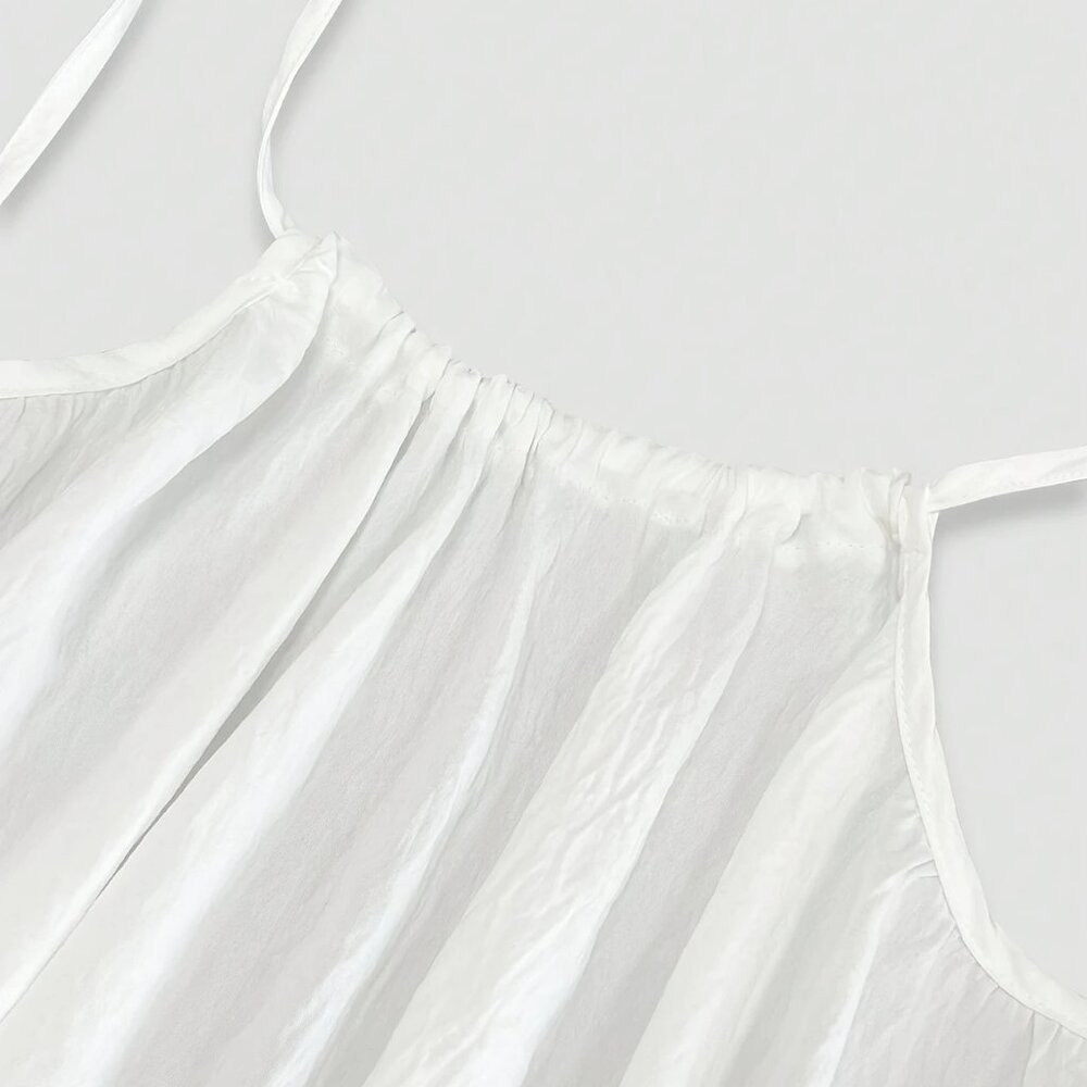 White Low Back Maxi Dress - Picture 5 of 9